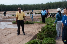 งานปูหญ้าสนามกีฬา โรงเรียนพะตงวิทยามูลนิธิ 2561 ชุดที่1 08092561