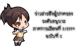 ข่าวสารถึงผู้ปกครองระดับอนุบาล ภาคเรียนที่ 2/2559 ฉบับที่ 2